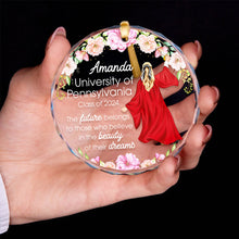 Load image into Gallery viewer, Personalized Graduation Crystal Ornament Ornament PopCulturePrints
