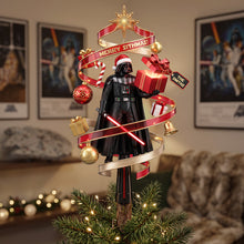 Load image into Gallery viewer, “Embrace the Dark Side of Christmas!” - Dark Christmas Tree Topper, Personalized Gift for Star Wars Fans

