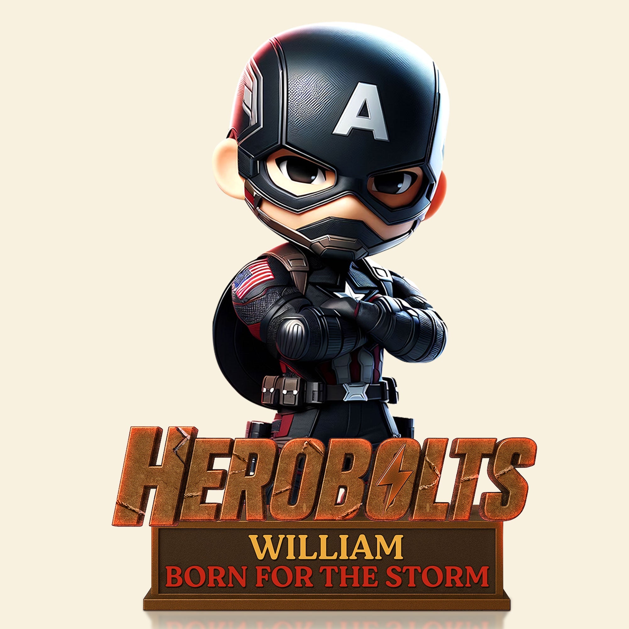 "Your Hero, My Dad" - Custom Herobolts Dad Plaque - Personalized Gift for Dads and Grandpas Shaped Plaques PopCulturePrints