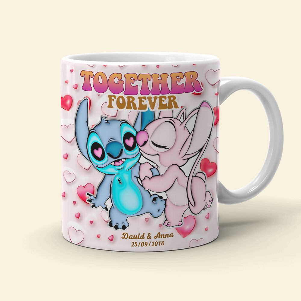 Personalized Cartoon Couple Mug - Together Forever Gift | Valentine's Day Gifts Coffee Mug PopCulturePrints