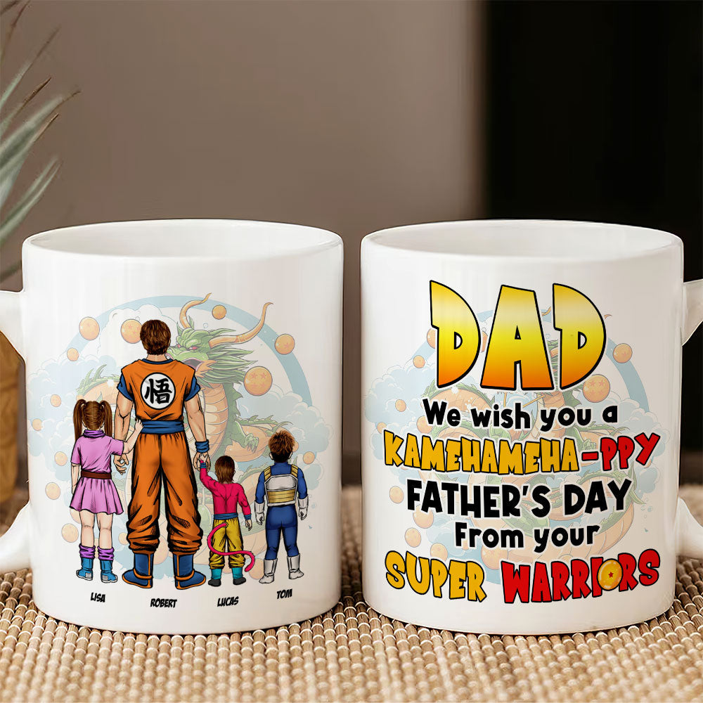 Custom Father's Day Mug - Anime Super Warriors Gift Coffee Mug PopCulturePrints