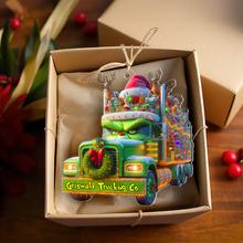Load image into Gallery viewer, Customized Christmas Truck Ornament - Save Christmas in Style Ornament PopCulturePrints
