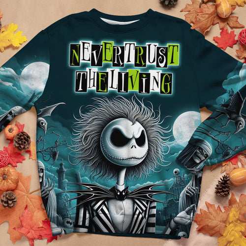 Halloween Never Trust The Living Movie Fan Shirt AOP Products PopCulturePrints