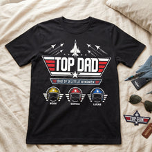 Load image into Gallery viewer, “Top Dad, Dad of 3 Little Wingmen” - Personalized Shirt for Dad - Perfect Gift for Father's Day, Grandpa, and More! Shirts PopCulturePrints
