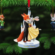 Load image into Gallery viewer, &quot;Together Fur-ever: A Perfect Personalized Keepsake for Lovebirds&quot; - Kissing Couple Acrylic Ornament - Custom Gift for Couples, Friends, and Family Ornament PopCulturePrints

