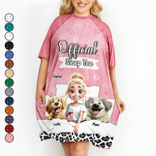 Load image into Gallery viewer, Official Sleep Tee - Personalized Dog Mom Sleep Shirt for Loving Moms &amp; Grandmas Women&#39;s Sleep Tee PopCulturePrints
