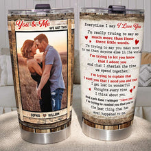 Load image into Gallery viewer, I Say I Love You Personalized Tumbler - Perfect Gift for Couples Tumbler Cup PopCulturePrints

