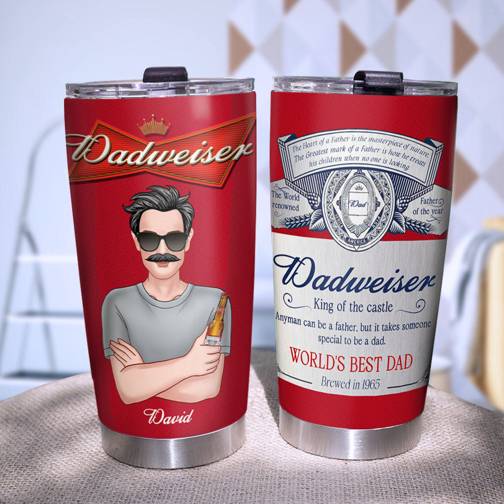 Personalized Dad Beer Tumbler - World's Best Dad Gift Tumbler Cup PopCulturePrints