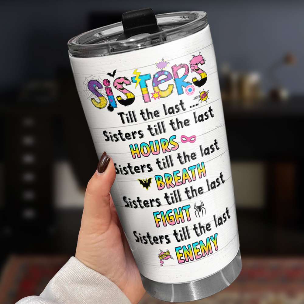 Personalized Superhero Sisters Tumbler Tumbler Cup PopCulturePrints