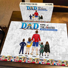 Load image into Gallery viewer, You&#39;re Our Hero - Personalized Jigsaw Puzzle for Dad - King of The Pirates Design Jigsaw Puzzles PopCulturePrints
