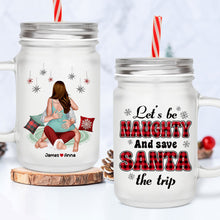 Load image into Gallery viewer, Personalized Naughty Christmas Couple Jar - Fun Holiday Gift for Valentine&#39;s Day Gifts Drink Jar PopCulturePrints
