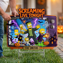 Load image into Gallery viewer, Screaming Live Tonight - Personalized Yard Sign for Halloween Lovers
