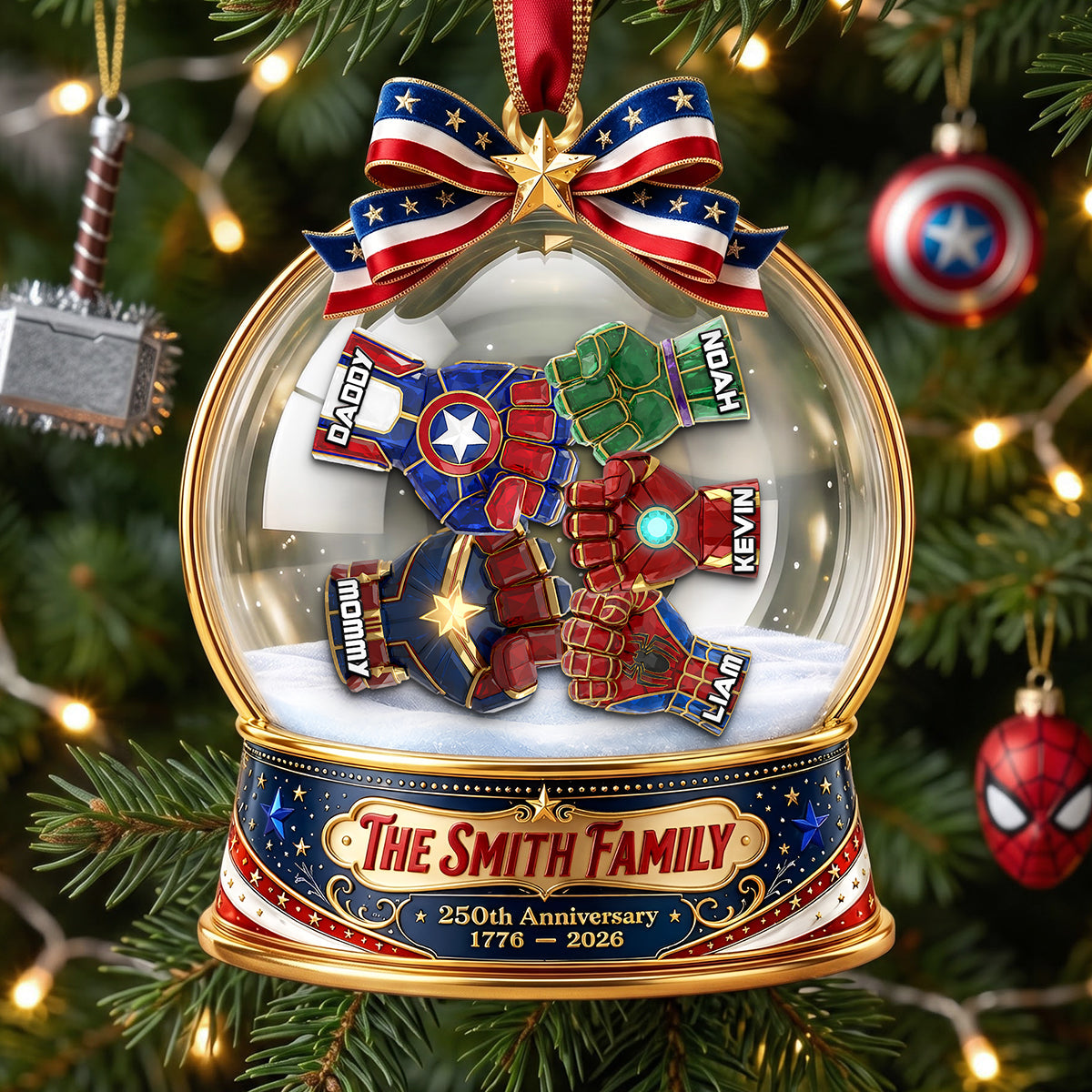“Celebrate Family with Personalized Joy!” - First Bump Christmas Ornament, Custom Gift for Parents and Families Ornament PopCulturePrints