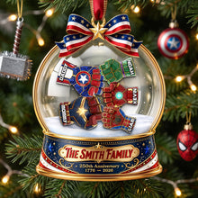 Load image into Gallery viewer, “Celebrate Family with Personalized Joy!” - First Bump Christmas Ornament, Custom Gift for Parents and Families Ornament PopCulturePrints

