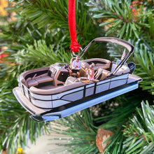 Load image into Gallery viewer, Personalized Pontoon Boat Lover&#39;s Ornament Set Ornament PopCulturePrints
