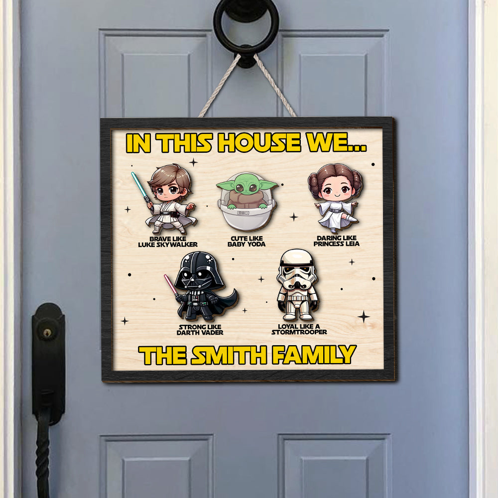Custom Family Star Characters Wood Sign Wood Sign PopCulturePrints