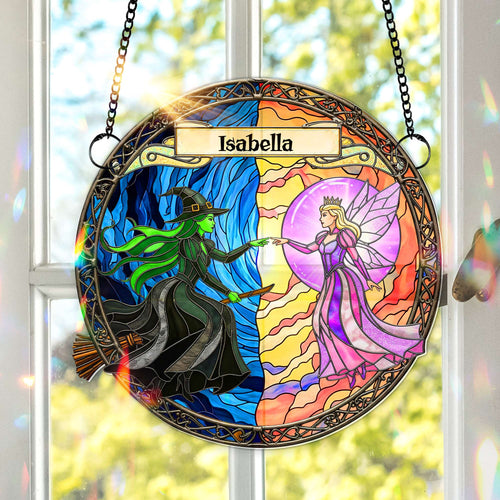 Embrace the Magic: Light x Shadow Witch Suncatcher - Personalized Gift for Witch Lovers Ornament PopCulturePrints