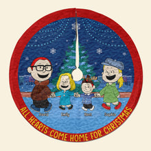 Load image into Gallery viewer, Personalized Family Christmas Quilted Tree Skirt - All Hearts Come Home
