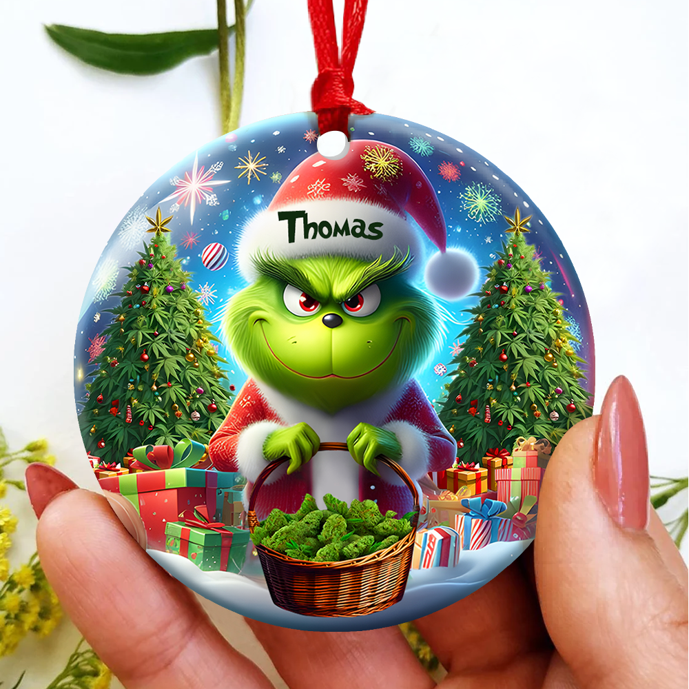 Personalized 420 Christmas Ornament for Weed Enthusiasts Ornament PopCulturePrints