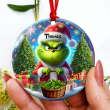 Load image into Gallery viewer, Personalized 420 Christmas Ornament for Weed Enthusiasts Ornament PopCulturePrints
