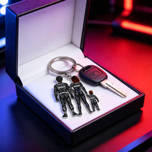 Load image into Gallery viewer, “Family is the best team!” - Personalized Keychain for Family Keychains PopCulturePrints
