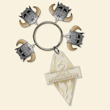 Load image into Gallery viewer, Personalized Dragonborn Dad Keychain - Custom Names Keychains PopCulturePrints
