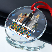 Load image into Gallery viewer, Personalized Family Christmas Ornament with Pop Culture Theme Ornament PopCulturePrints
