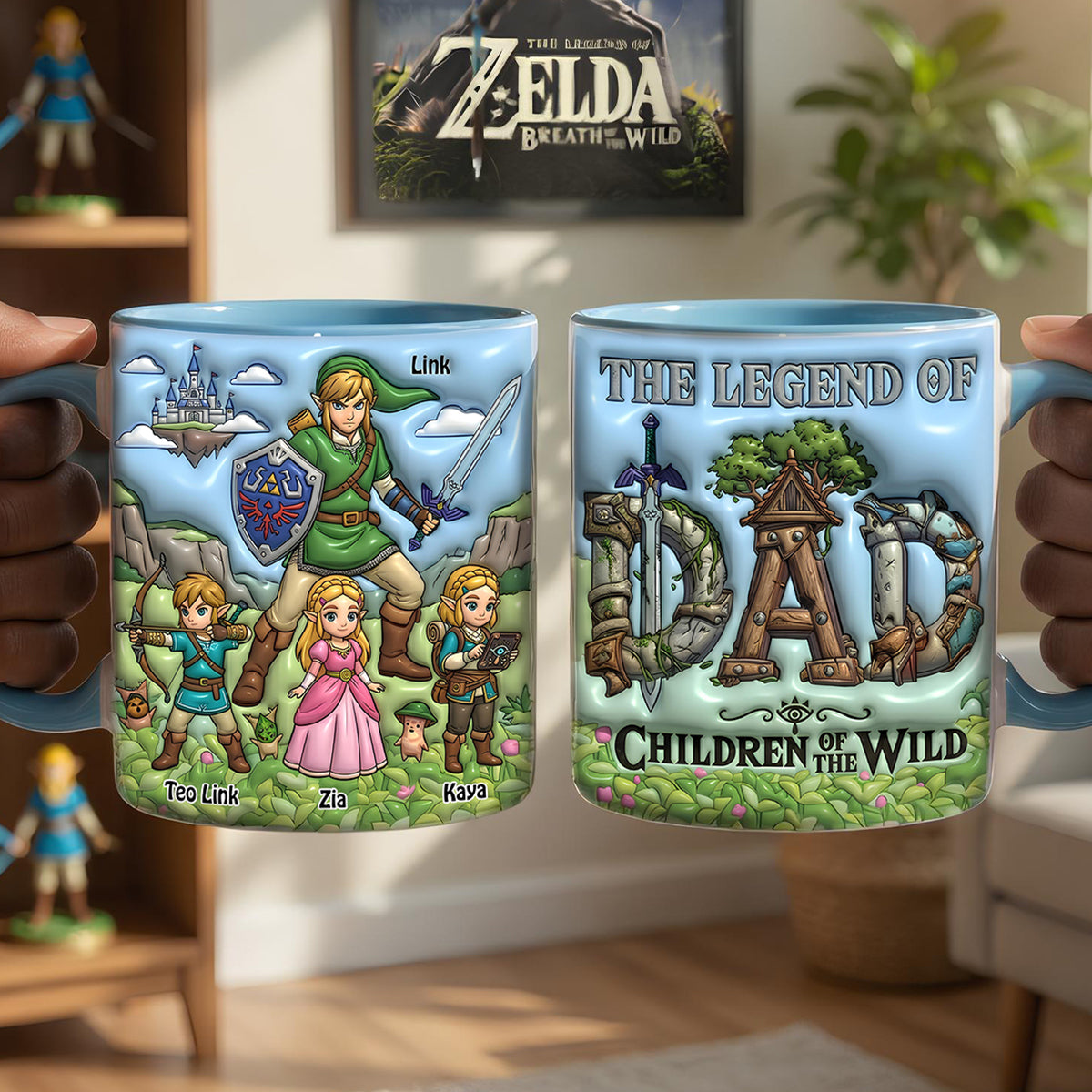The Legend of Dad - Personalized Father's Day Mug | Unique Gift for Dad and Grandpa Coffee Mug PopCulturePrints