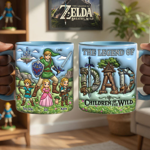 The Legend of Dad - Personalized Father's Day Mug | Unique Gift for Dad and Grandpa Coffee Mug PopCulturePrints