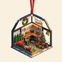 Load image into Gallery viewer, “Celebrate Your Green Thumb!” - Gardening Miniature Christmas Ornament, Personalized Gift for Garden Lovers Ornament PopCulturePrints
