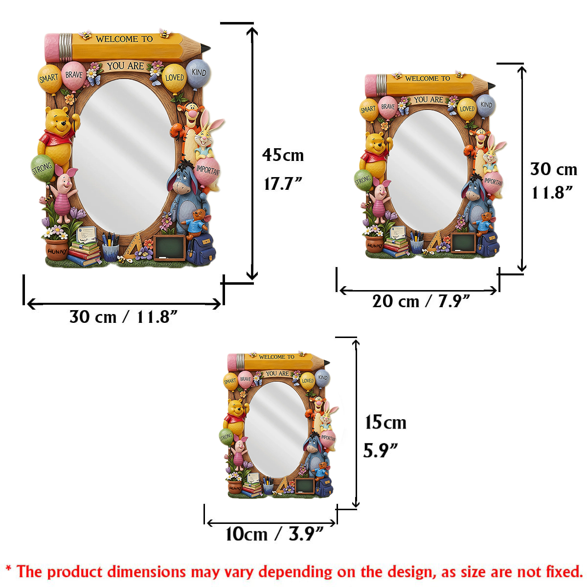 You Are Loved, Smart, and Important - Personalized Positive Affirmation Mirror for Classrooms Mirror PopCulturePrints