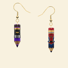 Load image into Gallery viewer, &quot;Great Teachers Inspire Great Minds&quot; - Super Teacher Earrings, Personalized Gifts for Educators Earrings PopCulturePrints
