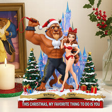 Load image into Gallery viewer, This Christmas, My Favorite Thing To Do Is You - Enchanted Couple Acrylic Plaque Shaped Plaques PopCulturePrints

