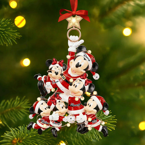 Celebrate Family Togetherness: Playful Family Tree Ornament - Personalized Christmas Gifts Ornament PopCulturePrints