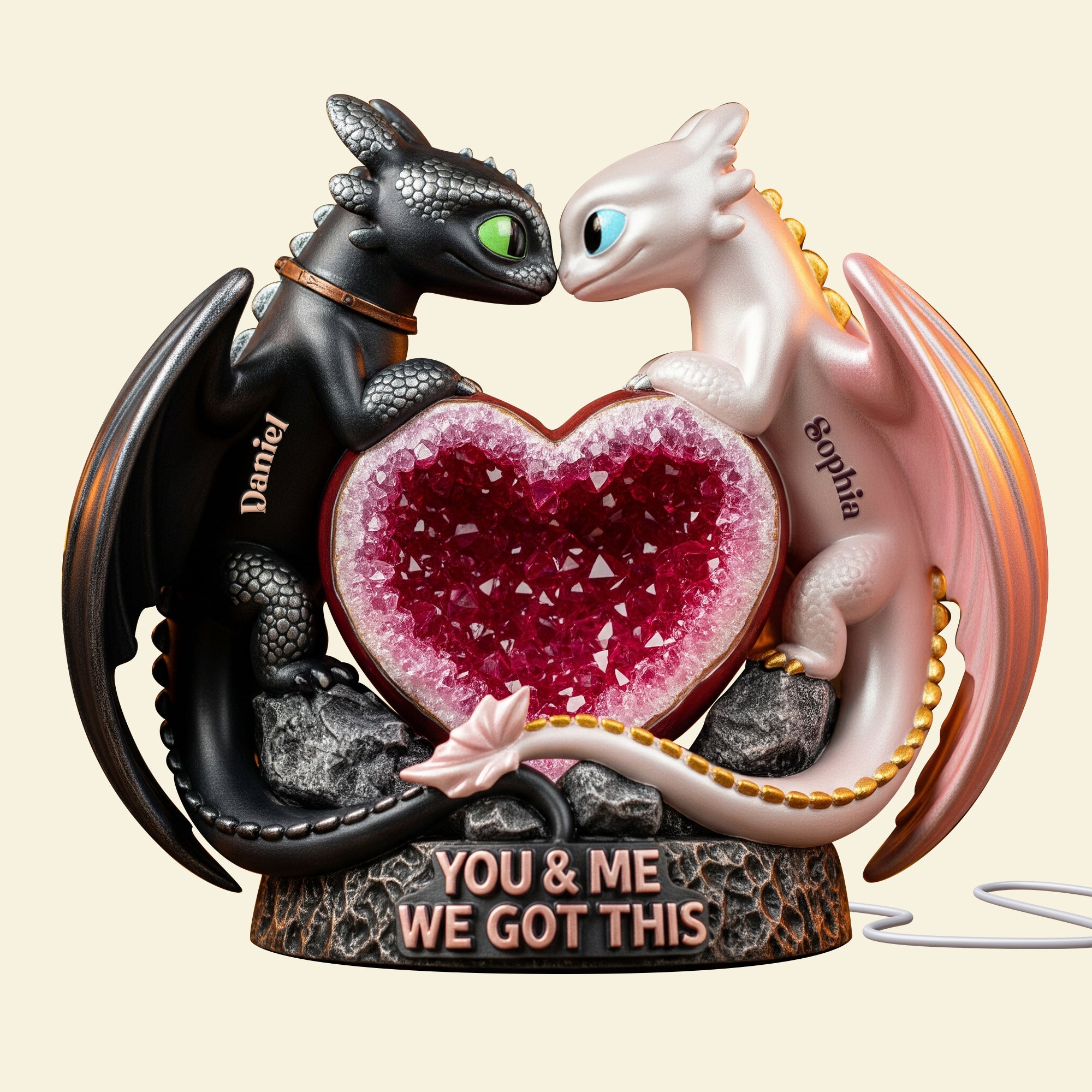 Love Unleashed: Heartflow Together Acrylic Light Box - Personalized Gift for Couples Light Box PopCulturePrints