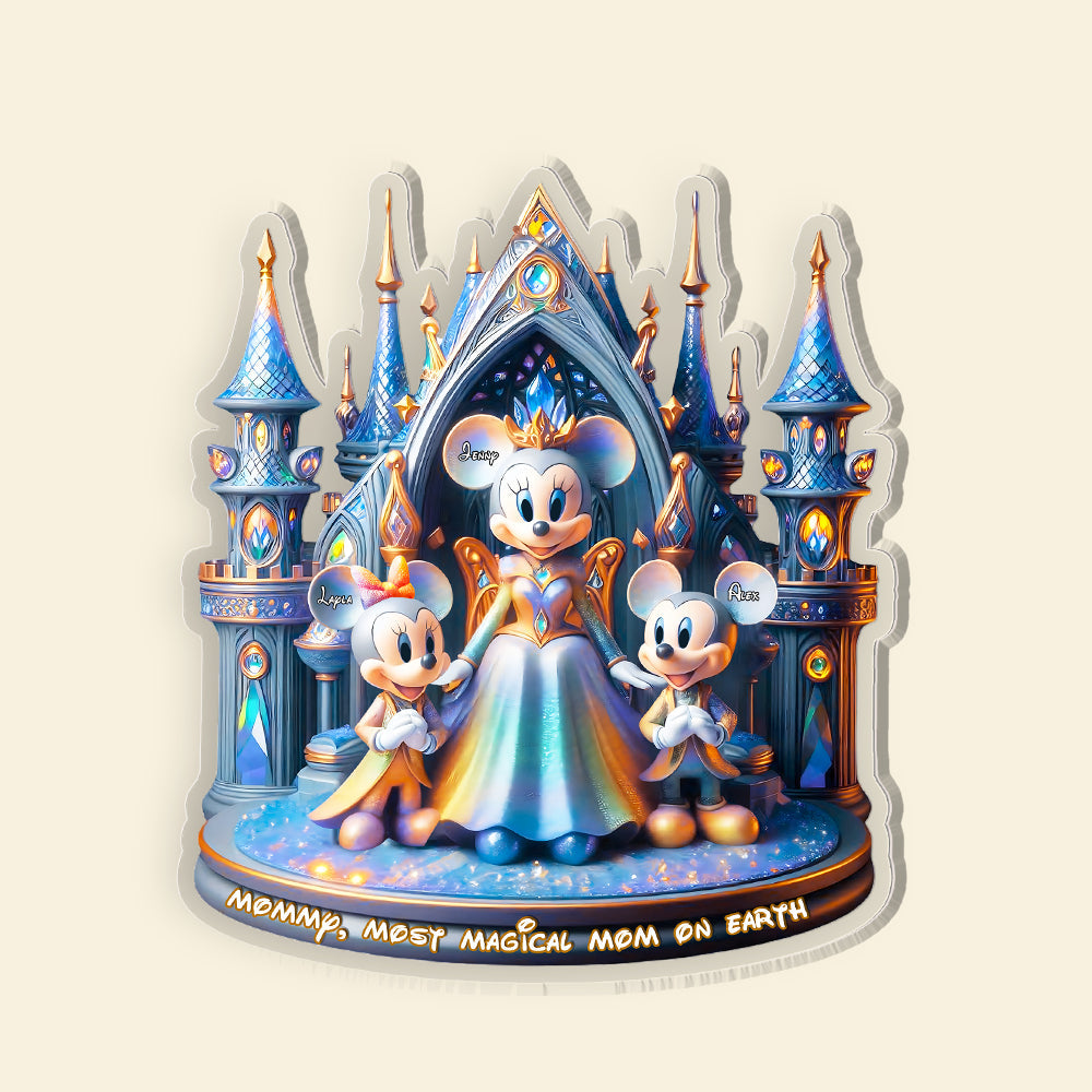 Mommy, Most Magical Mom On Earth - Personalized Acrylic Plaque Gift for Moms and Grandmas Shaped Plaques PopCulturePrints