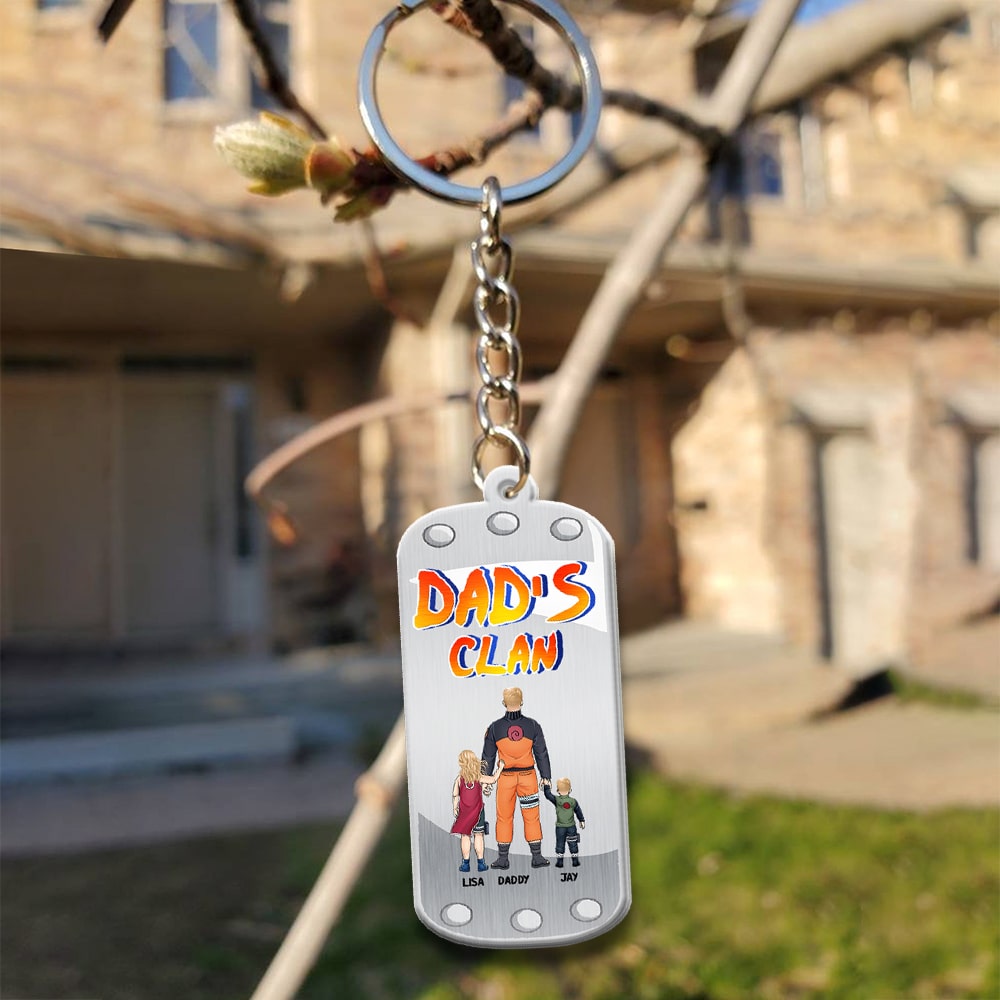 Custom Anime-Inspired Dad's Clan Keychain - Perfect Father's Day Gift Keychains PopCulturePrints
