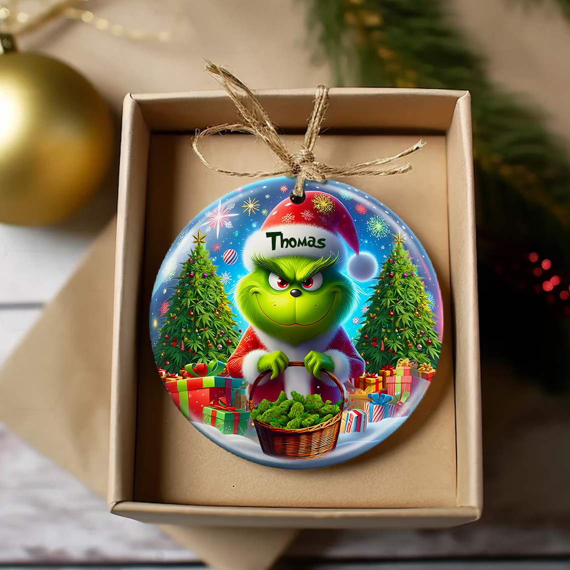 Personalized 420 Christmas Ornament for Weed Enthusiasts Ornament PopCulturePrints