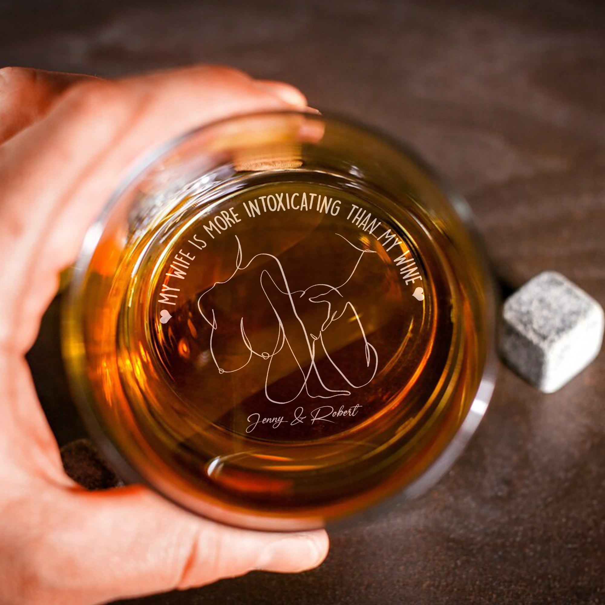 Personalized Intoxicating Whiskey Glass for Couples Whiskey Glass PopCulturePrints