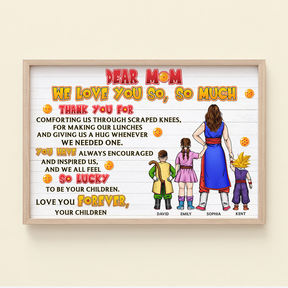 Personalized Super Mom Canvas Print - Custom Gifts for Mother's Day Poster & Canvas PopCulturePrints