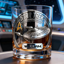 Load image into Gallery viewer, “Boldly Go Where No One Has Gone Before” - Sci-Fi Universe Round Glass - Personalized Gift for Fantasy Lovers
