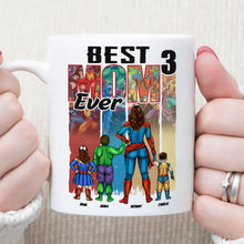 Load image into Gallery viewer, Best Mom Ever - Personalized Super Mom Coffee Mug Coffee Mug PopCulturePrints
