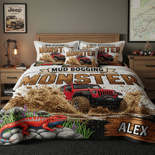 Load image into Gallery viewer, “Unleash the Adventure!” - Mud Bogging Quilt Bedding Set - Personalized Gift for Off-Road Lovers Bedding Set PopCulturePrints
