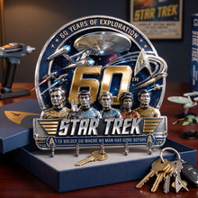 Load image into Gallery viewer, “60 Years of Exploration” - Star Trek Key Hanger - Personalized Gift for Fans and Collectors
