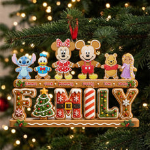 Load image into Gallery viewer, "Celebrate Family Togetherness" - Personalized Lovely Gingerbread Family Acrylic Ornament - Perfect Gift for Everyone

