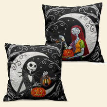 Load image into Gallery viewer, Embrace the Spooky Spirit - Personalized Spooky Couple Pillow - Custom Gift for Couples, Halloween Lovers, and Fun-Loving Friends Pillow PopCulturePrints
