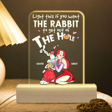 Load image into Gallery viewer, Personalized LED Light - The Rabbit Couple Gift Led Night Light PopCulturePrints

