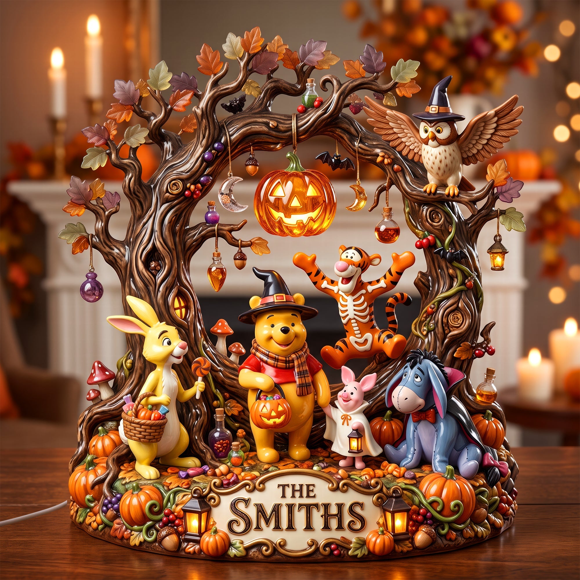"Celebrate Childhood Memories with Halloween Spirit" - Personalized Acrylic Light Box for Family - Perfect Gift for Friends, Children, and Family