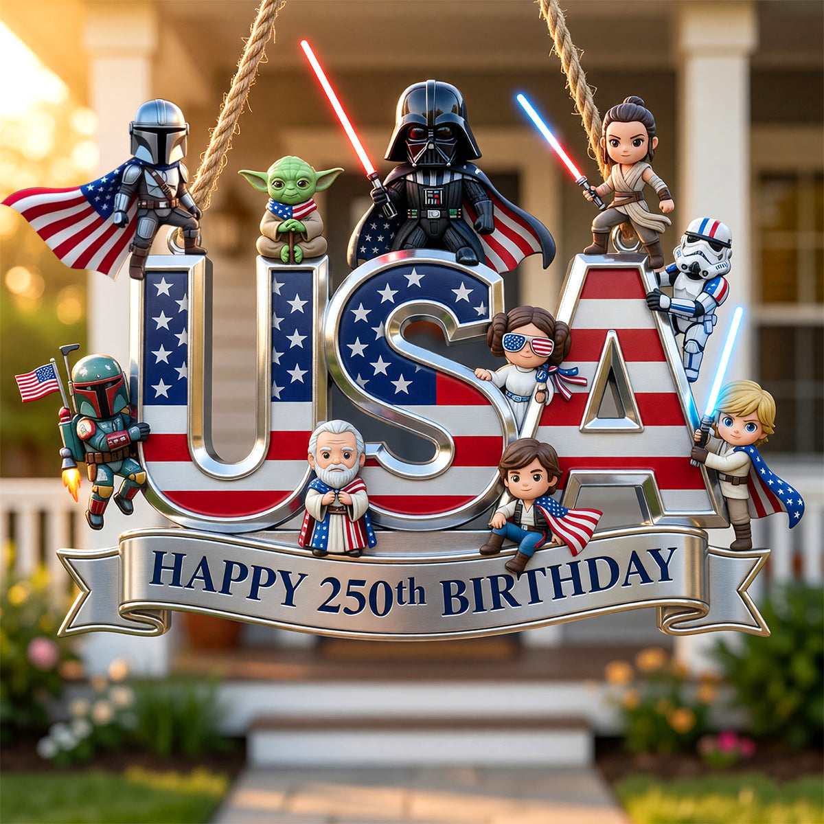“Celebrate Freedom with Style” - Cosmic Home Proud Celebration Acrylic Sign - Personalized Decor Gift for Proud Patriots