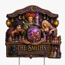 Load image into Gallery viewer, “Sweeten Your Halloween Spirit!” - Personalized Spellbound Halloween Yard Sign - Custom Garden Gift for Halloween Enthusiasts and Families
